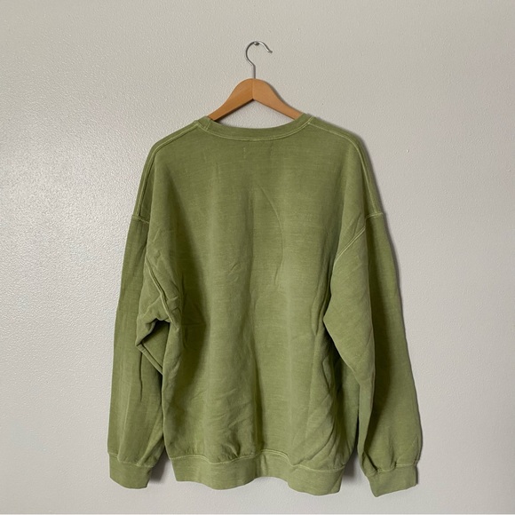 By Anthropologie Maeve Dog Graphic Sweatshirt Labrador Retriever Green Large NWT - Picture 4 of 10